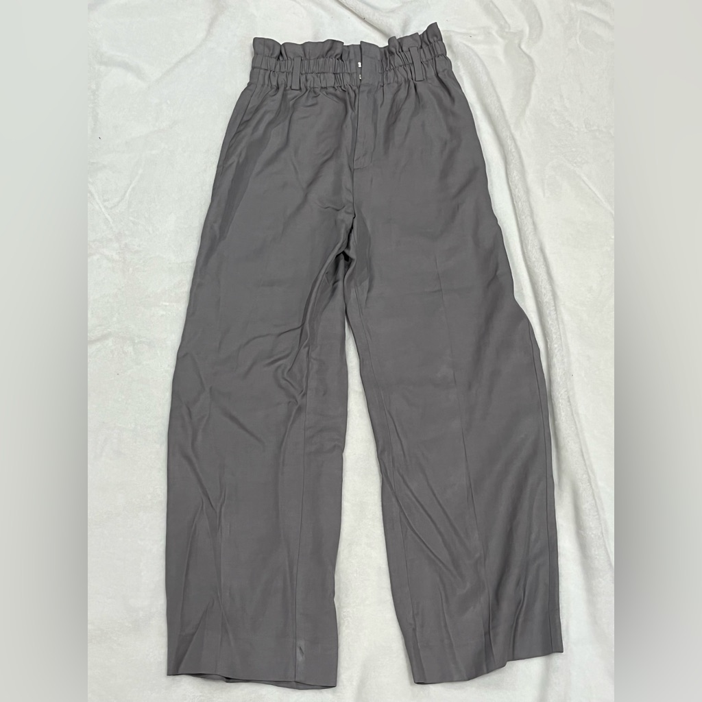 J.Crew Point Sur Gray Wide Leg Paper Bag Pants- Size 4